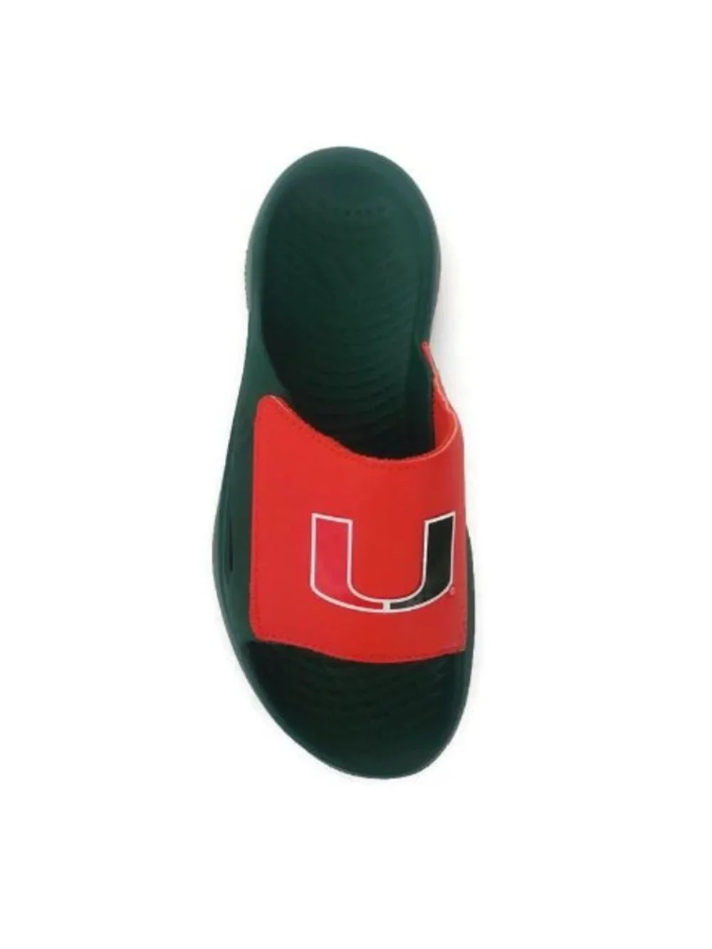 Miami Hurricanes adidas Lightblaze Slide Mens Size 7 Womens Size 8 Sandals Green